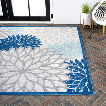 Minori Floral High-low Area Rug